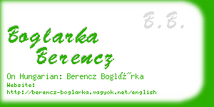 boglarka berencz business card